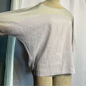 vertigo color block top Purple & Gray Size Small Dolman Short Sleeve new